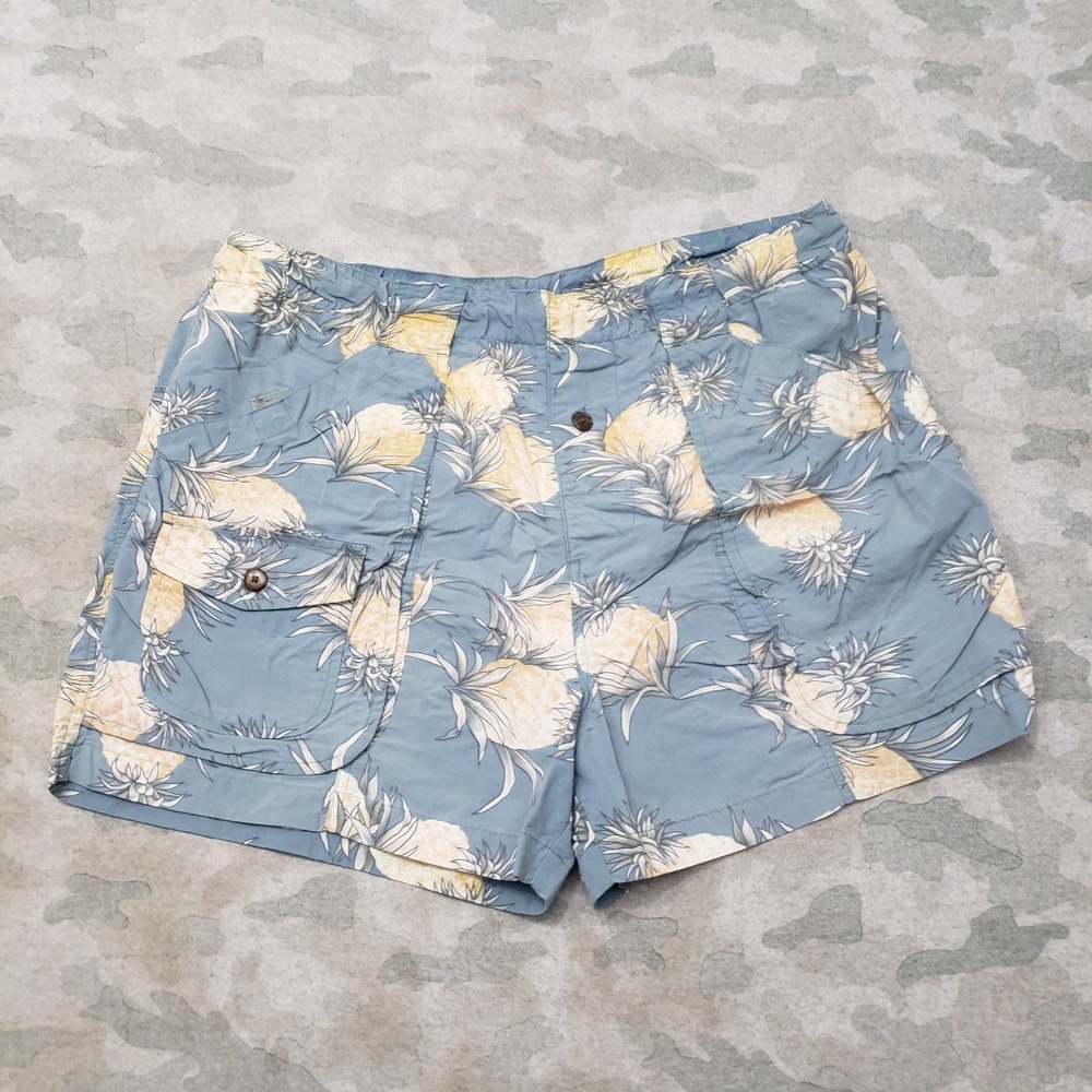 Tommy Bahama Swim Shorts Mens Medium Blue Pockets Drawstring Mesh Lined Oudoors